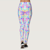 Jolie aquarelle colorée fleurs leggings (Dos)