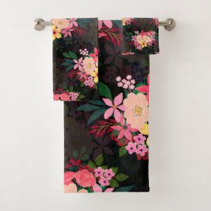 Jolie aquarelle couleur florale noir blanc Ombre d