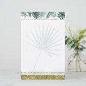 Jolie aquarelle feuille tropicale papeterie (Debout devant)