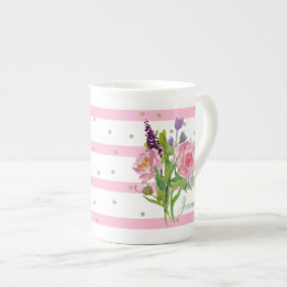 Jolie aquarelle Fleurs Personnalisées Chine Mug