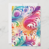 Jolie aquarelle Floral 40e anniversaire Invitation (Dos)