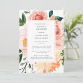 Jolie aquarelle Floral Douche nuptiale Invitation (Debout devant)