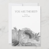 Jolie aquarelle Florals Carte de jour des mères (Dos)