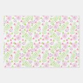 Jolie aquarelle Floraux Enveloppement Papier ensem (Devant)