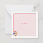 Jolie aquarelle Giraffe Carte pour notes (Dos)