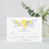 Jolie aquarelle gris jaune violet Roses RSVP (Debout devant)