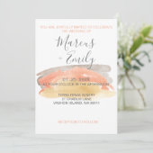 Jolie aquarelle minimaliste Faire-part de mariage (Debout devant)