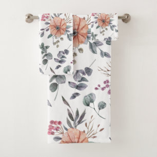 Jolie aquarelle Poinsettias et Eucalyptus