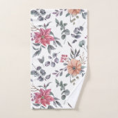 Jolie aquarelle Poinsettias et Eucalyptus (Serviette à main)