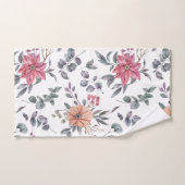 Jolie aquarelle Poinsettias et Eucalyptus (Serviette à main)