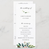 Jolie aquarelle Programme de mariage floral (Devant / Derrière)