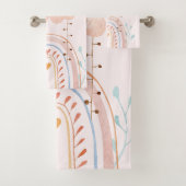 Jolie aquarelle rose arc-en-ciel enfants (En situation)