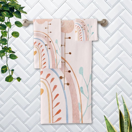 Jolie aquarelle rose arc-en-ciel enfants