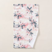 Jolie aquarelle rose Fleurs florales (Serviette à main)