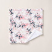 Jolie aquarelle rose Fleurs florales (Gant de toilette)