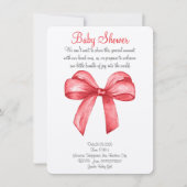 Jolie aquarelle rouge invitation arc (Devant)
