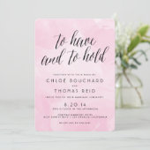 Jolie aquarelle Script mariage invitations (Debout devant)