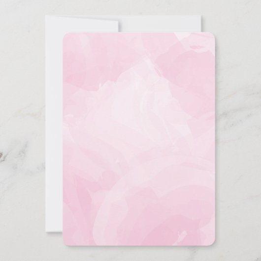 Jolie aquarelle Script mariage invitations (Dos)