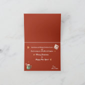 Jolie aquarelle sucre de canne hiver Carte de Noël (Intérieur)