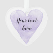 Jolie aquarelle violette tableau de coeur Noël (devant)