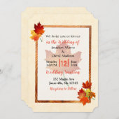 Jolie Automne Feuilles Automne Mariage Invitations (Devant / Derrière)