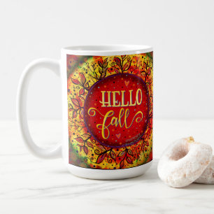 Jolie automne laisse l'inspirivité café Mug