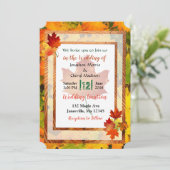 Jolie Automne Thème Mariage Invitations (Debout devant)