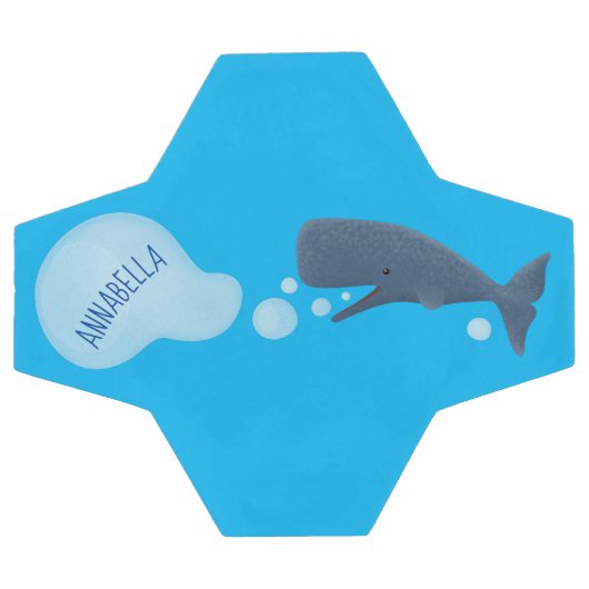 Jolie baleine à sperme soufflant bulles dessin (Plat)