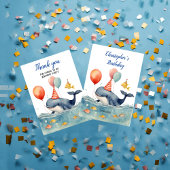 Jolie baleine Boys Merci d'anniversaire