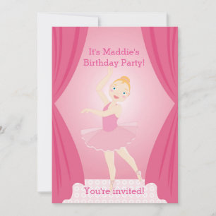 Jolie Ballerina invitation à la fête d'anniversair