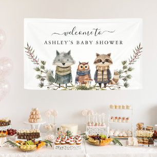 Jolie bannière de bienvenue pour Baby Shower en fo