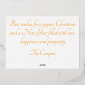 Jolie bannière de vacances carte de feuille de feu (Verso)