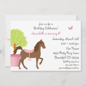 Jolie Barn Horse Anniversaire Fête Invitations (Dos)