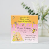 Jolie Bee HI Baby Girl Shower Invitation (Debout devant)