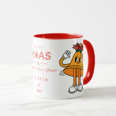 Jolie Bell Mug de Noël | Vacances personnalisées (Devant droit)