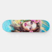 Jolie belle femme Skin Art sur Skateboard (Horz)