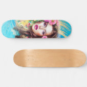 Jolie belle femme Skin Art sur Skateboard (Horz)