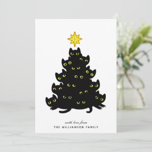 Jolie Black Cats Carte de Noël