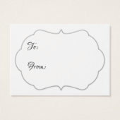 Jolie, Blanc Sans Enveloppement Baby shower Carte  (Dos)