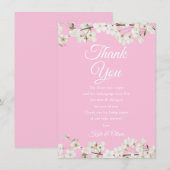 Jolie Blossom rose bébé fille Merci poème (Devant / Derrière)