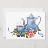 Jolie Blue Baby shower Tea Party Invitation (Dos)