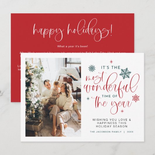 JOLIE Boho De meest fantastische kerstkerstKaart Kaart (Voorkant / Achterkant)