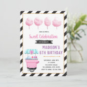 Jolie bonbon de coton sucré invitation (Debout devant)