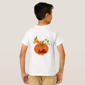 "Jolie Bonjour Citrouille Enfants T-Shirt - Fall & (Dos entier)