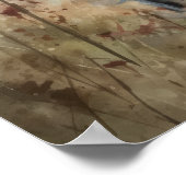 Jolie bordure Collie Chien Art Imprimer Poster (Coin)