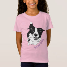 Jolie bordure Collie Dog Dessin T-shirt