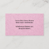 Jolie Boulangerie Rose Kraft Carte de Visite Pâtis (Dos)