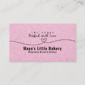 Jolie Boulangerie Rose Kraft Carte de Visite Pâtis (Devant)