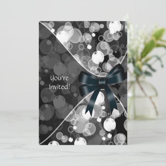 Jolie Bubble Party Invitation Modèle (Debout devant)