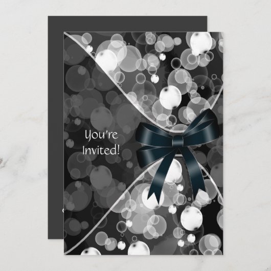 Jolie Bubble Party Invitation Modèle (Devant / Derrière)